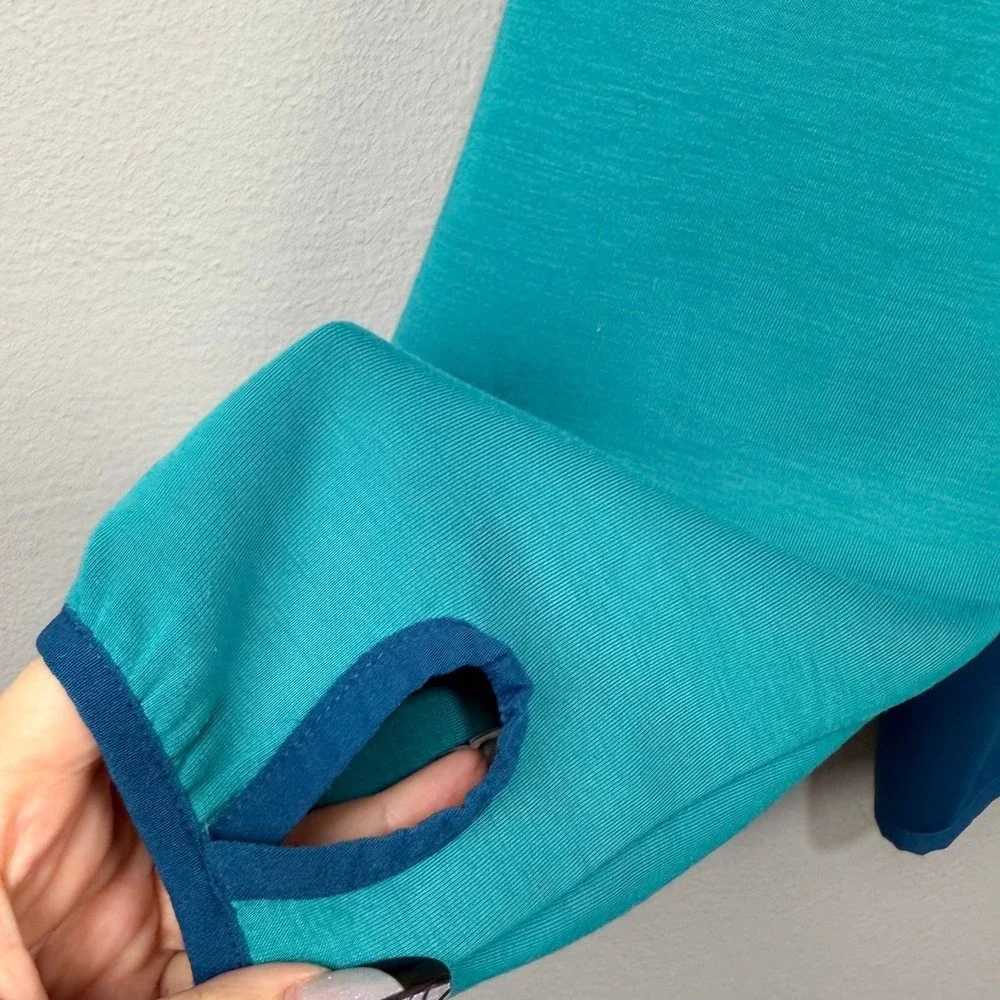 BONOBOS‎ Fielder Tech Fleece Hoodie Jacket Size S Teal Blue Knit Lightweight Zip